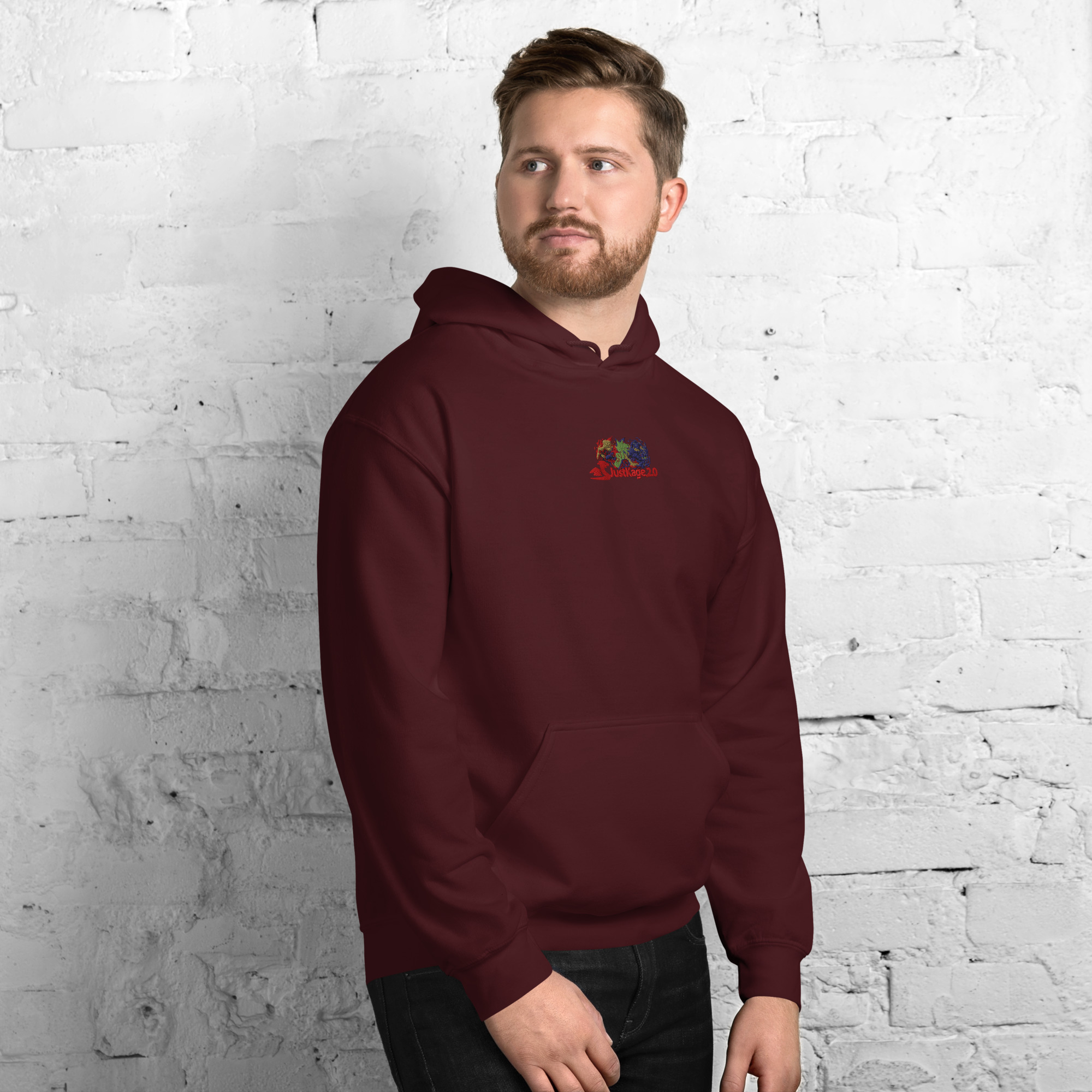 JustKage Anime Embroidered Hoodie